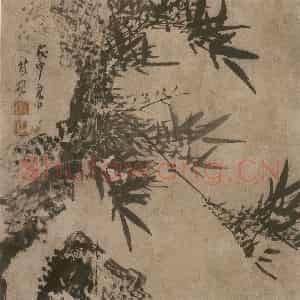 清代 张穆《籣竹文石图册》国画花鸟作品图片鉴赏