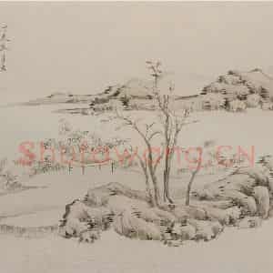 清代 张穆《郑邑侯思诗书画册》国画花鸟作品图片鉴赏