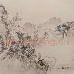 清代 张穆《郑邑侯思诗书画册》国画山水作品图片鉴赏