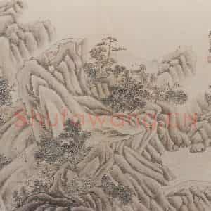 清代 张穆《郑邑侯思诗书画册》国画山水作品图片鉴赏