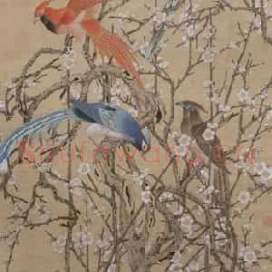 清代 邓白《琼台艳雪图轴》国画花鸟作品图片鉴赏