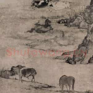 清代 张穆《八骏图轴》国画花鸟作品图片鉴赏