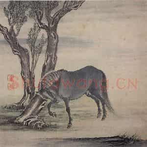 清代 张穆《马图册》国画花鸟作品图片鉴赏