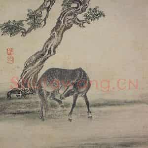 清代 张穆《马图册》国画花鸟作品图片鉴赏