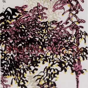 1994年 冯今松《赏叶有实唱山歌》国画花鸟作品图片鉴赏