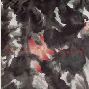 2005年 冯今松《荷花八屏》国画花鸟作品图片鉴赏