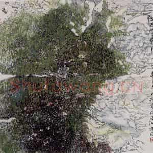 1996年 冯今松《念天地之悠悠》国画山水作品图片鉴赏