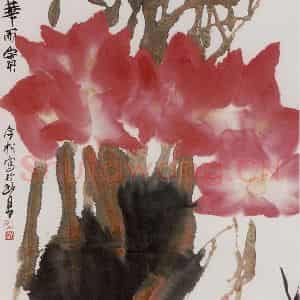 1982年 冯今松《华而实》国画花鸟作品图片鉴赏