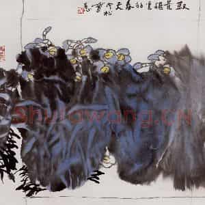 2004年 冯今松《取景框里的春天》国画花鸟作品图片鉴赏