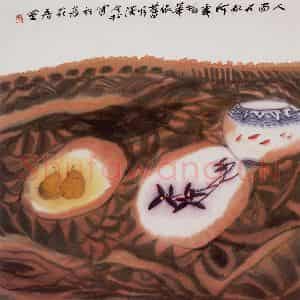 1996年 冯今松《人面不知何处》国画花鸟作品图片鉴赏