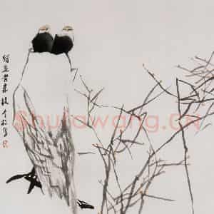 1993年 冯今松《犹是昔年枝》国画花鸟作品图片鉴赏
