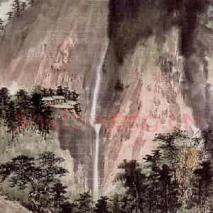 谢稚柳《青绿山水》国画山水作品图片鉴赏