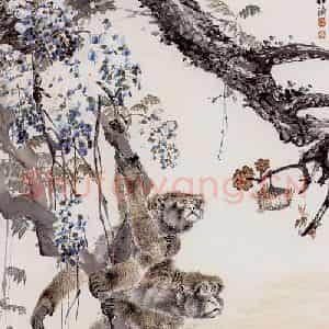程璋《封猴图》国画花鸟作品图片鉴赏