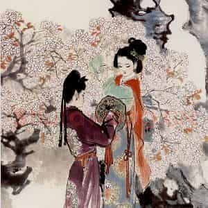 刘旦宅《仕女图》国画人物作品图片鉴赏
