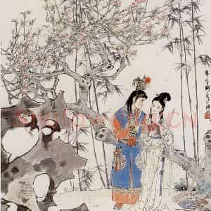 刘旦宅《红楼故事》国画人物作品图片鉴赏