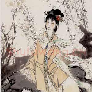 刘旦宅《金陵十二钗十二屏》国画人物作品图片鉴赏