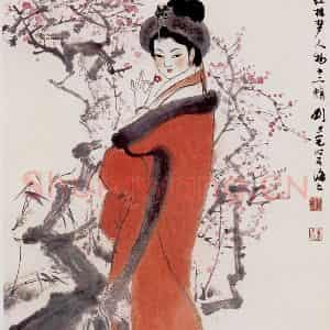 刘旦宅《金陵十二钗十二屏》国画人物作品图片鉴赏