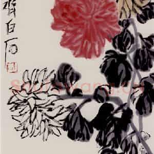 齐白石《菊花》国画花鸟作品图片鉴赏