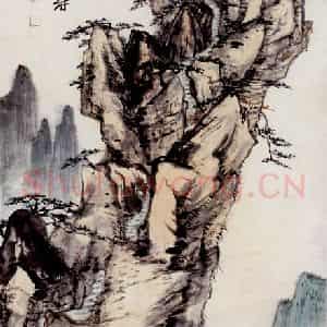 张大千《黄山》国画山水作品图片鉴赏