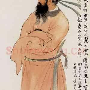 张大千《降福图》国画人物作品图片鉴赏