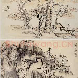 黄宾虹《写生山水册页》国画山水作品图片鉴赏