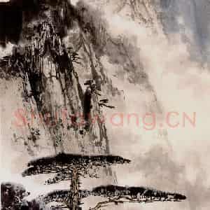 亚明《黄山云景》国画山水作品图片鉴赏
