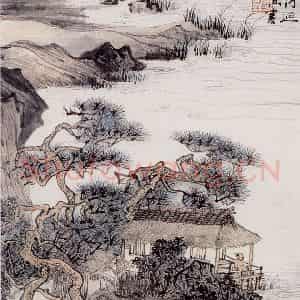 陆俨少《杜甫诗意》国画综合作品图片鉴赏