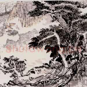 陆俨少《山水》国画山水作品图片鉴赏