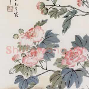 吴青霞《芙蓉》国画花鸟作品图片鉴赏