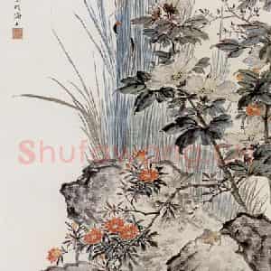 吴青霞《五福图》国画花鸟作品图片鉴赏
