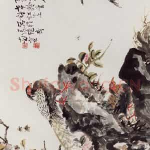 许鸿宾《山禽图》国画花鸟作品图片鉴赏