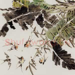 许鸿宾《回归》国画花鸟作品图片鉴赏