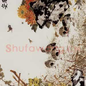 许鸿宾《安居乐业图》国画花鸟作品图片鉴赏