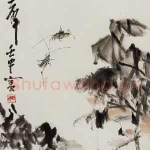 许鸿宾《秋声》国画花鸟作品图片鉴赏