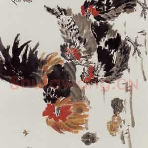 许鸿宾《德禽图》国画花鸟作品图片鉴赏