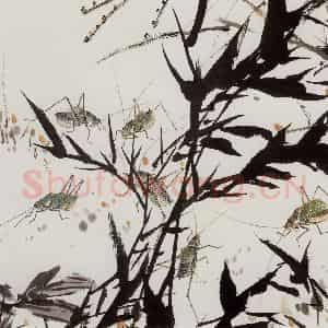 许鸿宾《娇姿纸上轻跳动》国画花鸟作品图片鉴赏