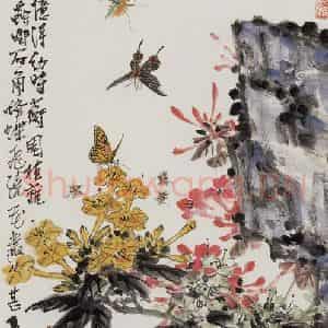 许鸿宾《馨溢庭园》国画花鸟作品图片鉴赏
