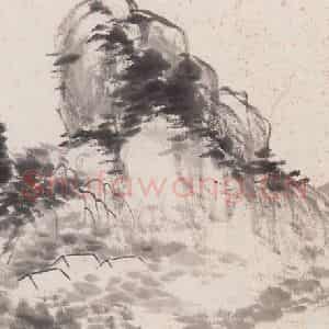 清代 吴昌硕《山水横轴》国画山水作品图片鉴赏