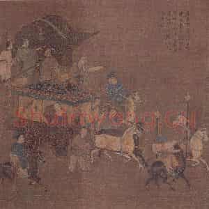 明代 无款《孔子辞卫图轴》国画人物作品图片鉴赏