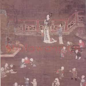 明代 无款《婴戏图轴》国画人物作品图片鉴赏