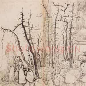 清代 龚贤《山水册(六帧)》国画山水作品图片鉴赏
