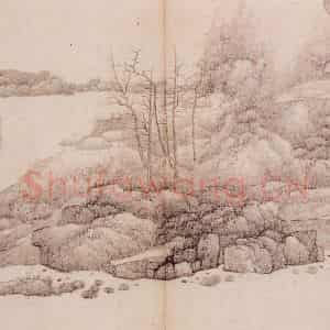 龚贤《山水册》国画山水作品图片鉴赏