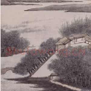清代 张崟《孤村寒鸦图轴》国画山水作品图片鉴赏