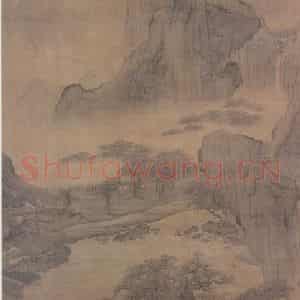 清代 袁江《醉翁亭图轴(附局部图)》国画山水作品图片鉴赏