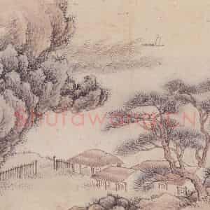 清代 顾昉《仿古山水册(十二帧)》国画山水作品图片鉴赏