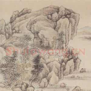 顾昉《仿古山水册》国画山水作品图片鉴赏