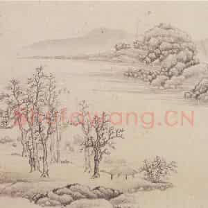 顾昉《仿古山水册》国画山水作品图片鉴赏