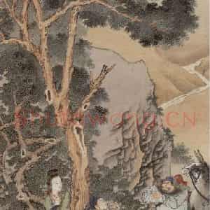 1940年 徐燕孙《风尘侠侣》国画人物作品图片鉴赏