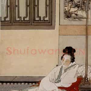 徐燕孙《宫怨》国画人物作品图片鉴赏