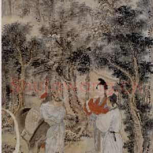 徐燕孙《风尘侠侣》国画人物作品图片鉴赏